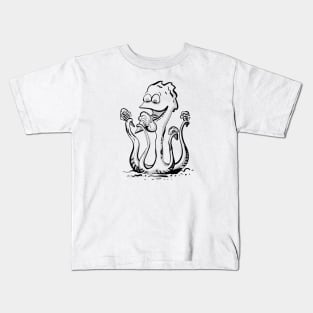 Alien with ice cream Kids T-Shirt